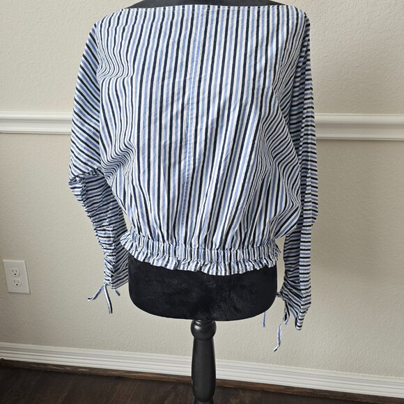 Scotch and Soda Women's Blue Stripped Shirt - Picture 8 of 8